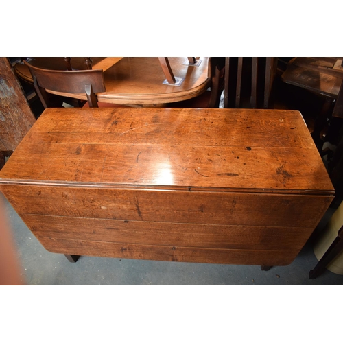 365 - Edwardian oak drop leaf dining table