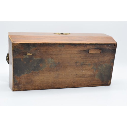 107 - 19th century tea caddy complete with original lids and brass hinges with an associated mixing bowl. ... 