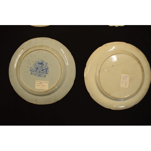 151 - A collection of blue and white plates to include Rogers Elephant pattern, Zebra and Athens together ... 