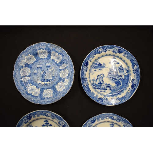 157 - A collection of blue and white plates to include Joshua Turner circa 1810 together with an Adams exa... 