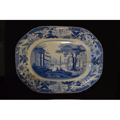 169 - A collection of 19th century meat dishes to include Trentham Hall by Mason, Wedgwood Blue Claude and... 