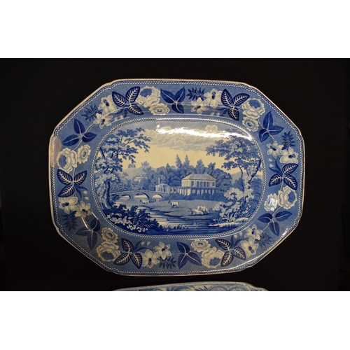 172 - 19th century plates to include Davenport and one unmarked example of British scenes (2) Both are dam... 