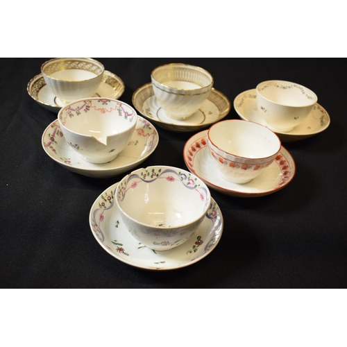 175 - A collection of 19th century tea cups and saucers made by various English potter mainly in the style... 