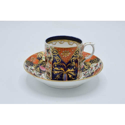 183 - 19th century Bloor Derby coffee can and saucer. In good condition with signs of wear to include mino... 