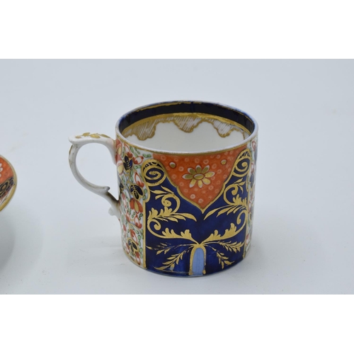 183 - 19th century Bloor Derby coffee can and saucer. In good condition with signs of wear to include mino... 