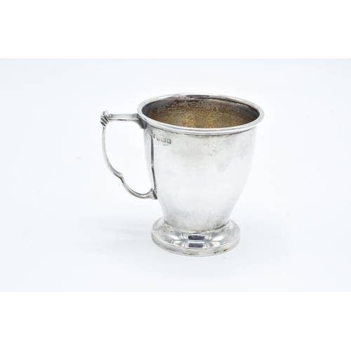 202 - Silver christening mug made by Roberts and Pore, hallmarked for Birmingham 1943 (82.1 grams) In good... 