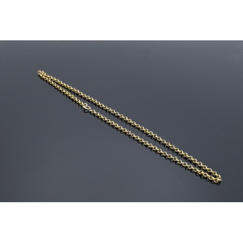 206 - 9ct gold link necklace, 40.5cm in length (2.4 grams)