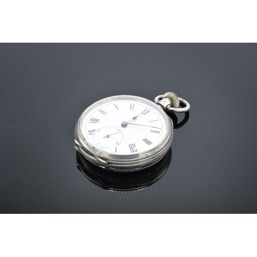 233 - Silver Gents pocket watch with top wind. In good condition. In ticking order. Untested for long amou... 