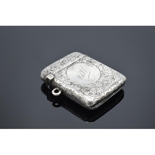 235 - Silver vesta case: Birmingham 1897 (19.7 grams) in good condition with minor issues as expected such... 