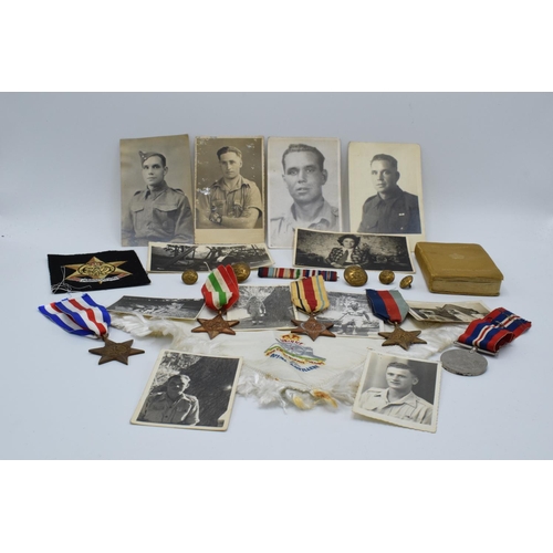 250 - World War 2 Royal Artillery grouping: to include campaign medals (1939-1945 star, Africa star, Italy... 