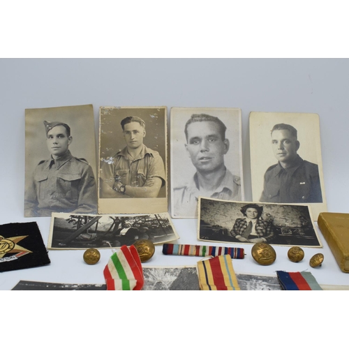 250 - World War 2 Royal Artillery grouping: to include campaign medals (1939-1945 star, Africa star, Italy... 