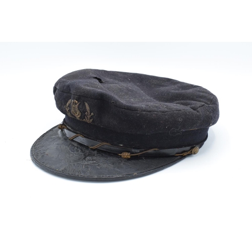 265 - An Edwardian Naval cap (pre-World War 1) The cap has been ripped on the top and is a bit tatty but t... 