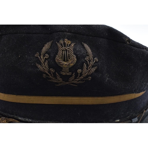 265 - An Edwardian Naval cap (pre-World War 1) The cap has been ripped on the top and is a bit tatty but t... 