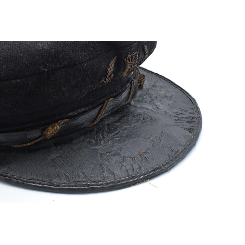 265 - An Edwardian Naval cap (pre-World War 1) The cap has been ripped on the top and is a bit tatty but t... 