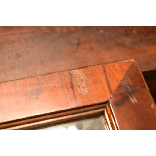 282 - 20th century mahogany and glass table top display case. Wear to the wooden edges which are scratched... 