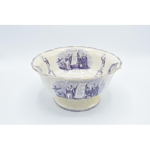 51 - William IV pottery footed bowl of the Reform Bill circa 1830s (We are for our King and the People) T... 