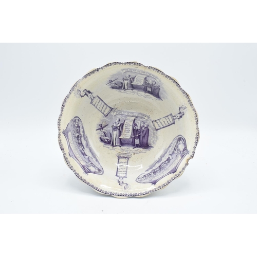 51 - William IV pottery footed bowl of the Reform Bill circa 1830s (We are for our King and the People) T... 