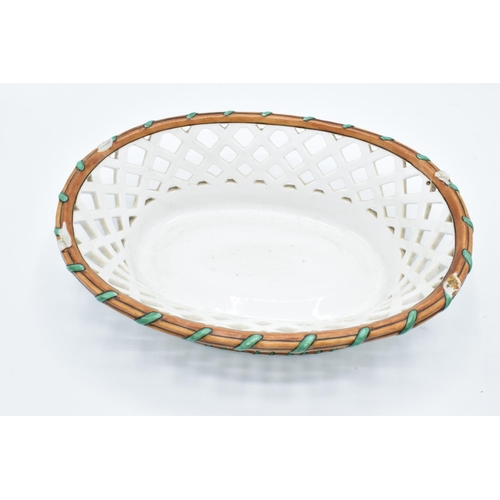 54 - Ed Honore á Paris pierced oval dessert baskets (a/f) Both are lacking their handles. One has hairlin... 