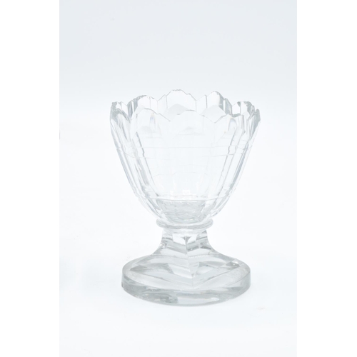 59 - A collection of small antique glass monteiths (3) All with chipping to the rim and the base. 10cm ta... 