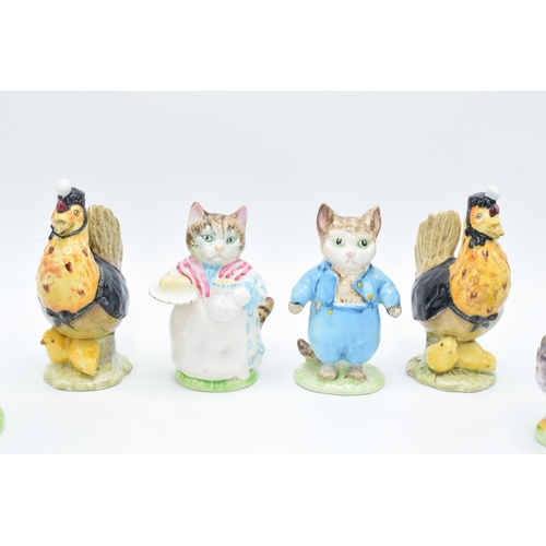 64 - Beswick Beatrix Potter figures to include: Ribby and Tom Kitten (both gold oval stamps) together wit... 