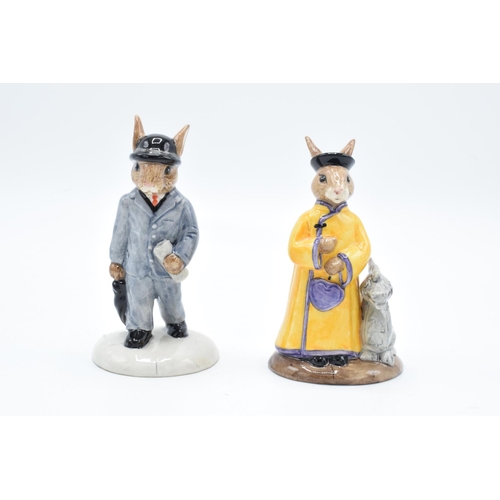 70 - Royal Doulton Bunnykins figure Mandarin DB203 and Businessman DB252. All in good condition without a... 