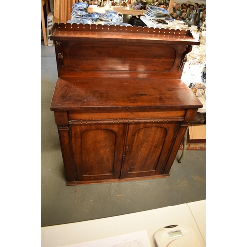 328 - Edwardian sideboard/ drinks cabinet. Generally okay though it is a bit rough around the edges with d... 