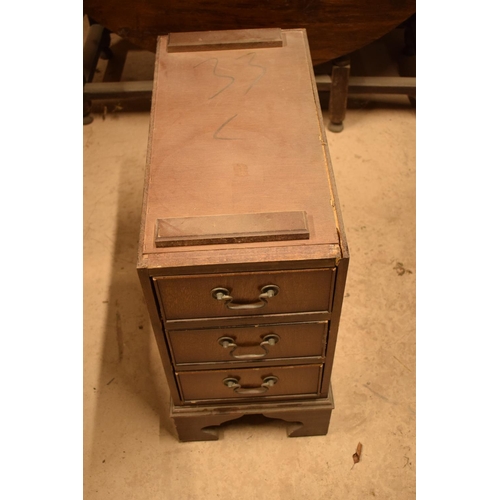 329 - Reproduction wooden desk with leather insert. In need of attention. A bit tatty with cracks to wood ... 