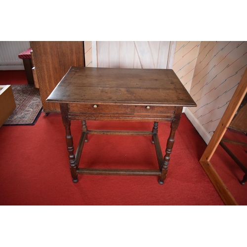 319 - Victorian oak lowboy with a single draw. The piece is a good example however does have wear and tear... 