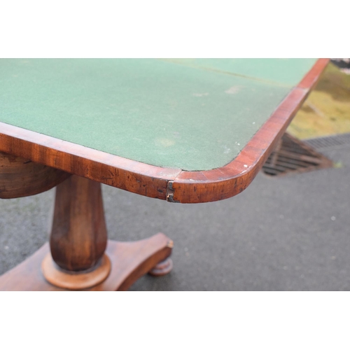 320 - Late Victorian rosewood fold-over games table. The piece functions well and folds/ slides well. Ther... 