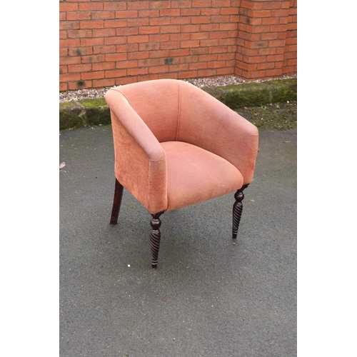 331 - Victorian upholstered mahogany parlour chair