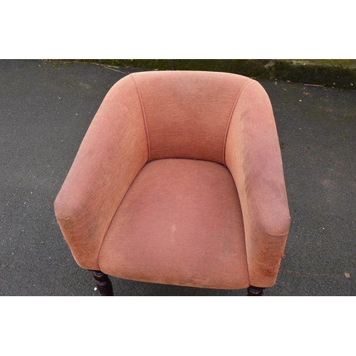 331 - Victorian upholstered mahogany parlour chair