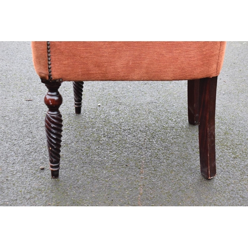 331 - Victorian upholstered mahogany parlour chair