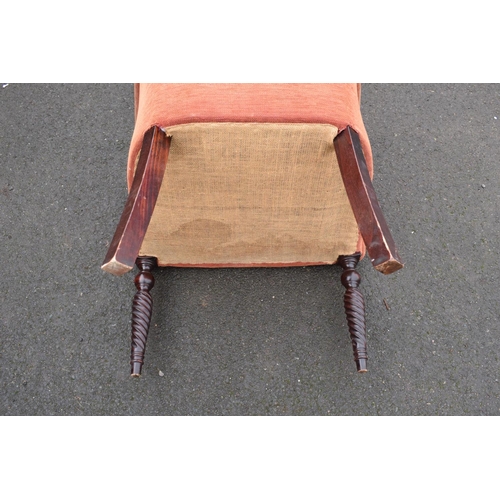 331 - Victorian upholstered mahogany parlour chair