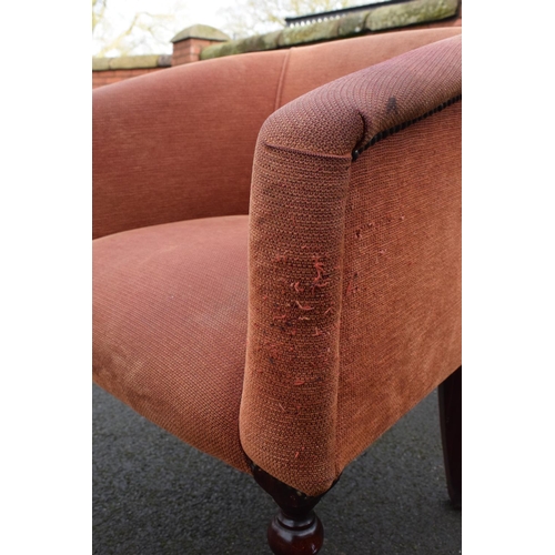 331 - Victorian upholstered mahogany parlour chair