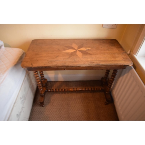 333 - Victorian inlaid side table 89 x 44 x 71cm