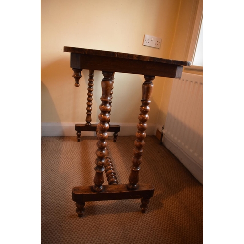 333 - Victorian inlaid side table 89 x 44 x 71cm