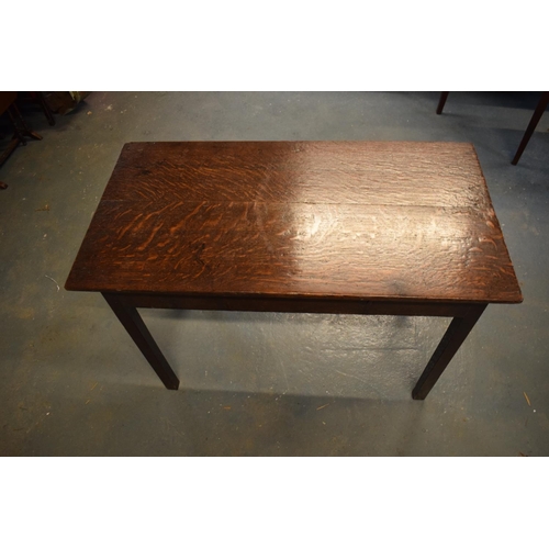 336 - Early Victorian oak side table with a single drawer. In good sturdy condition. 100 x 52 x 72cm. Some... 