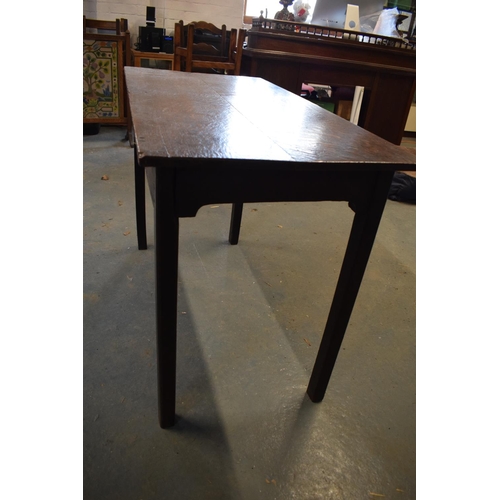 336 - Early Victorian oak side table with a single drawer. In good sturdy condition. 100 x 52 x 72cm. Some... 