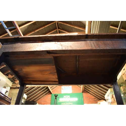 336 - Early Victorian oak side table with a single drawer. In good sturdy condition. 100 x 52 x 72cm. Some... 