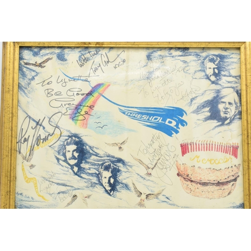 5Y - The Moody Blues signed fan artwork by Lynette Blake (Blake was a huge fan who would often get backst... 