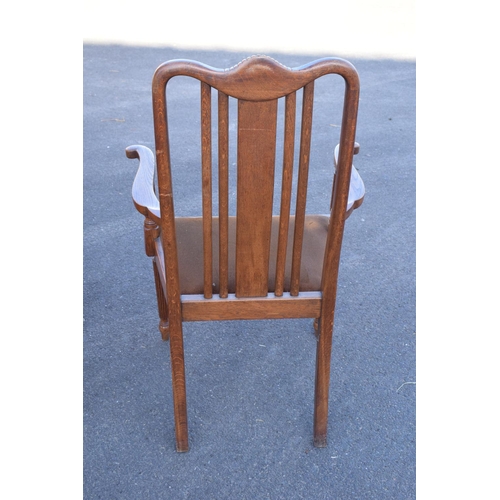 340 - Pair of Edwardian upholstered chairs (one has been cracked across the front legs though it can still... 