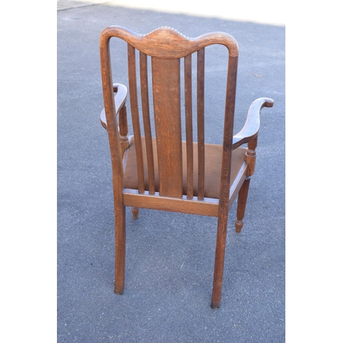 340 - Pair of Edwardian upholstered chairs (one has been cracked across the front legs though it can still... 