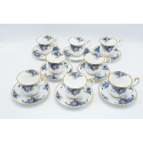 68 - Royal Albert 8 coffee cups and saucers in the Moonlight Rose design (16) In good condition with no o... 