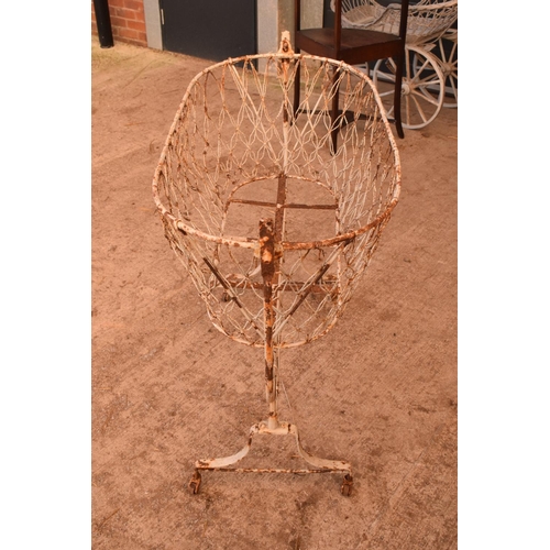 342 - Late Victorian swinging wire work garden feature/planter/ basket. In good structural condition with ... 