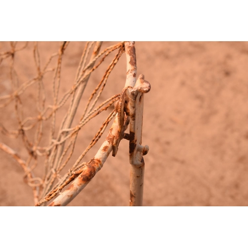 342 - Late Victorian swinging wire work garden feature/planter/ basket. In good structural condition with ... 