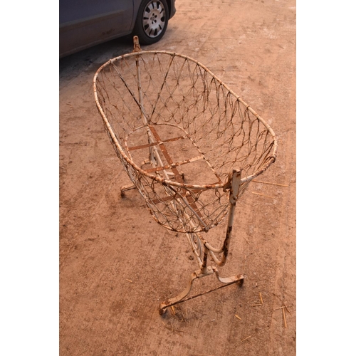 342 - Late Victorian swinging wire work garden feature/planter/ basket. In good structural condition with ... 