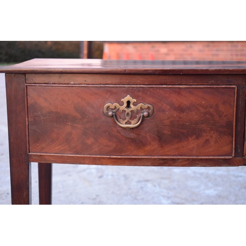347 - Edwardian mahogany side table woth 2 drawers. In good condition with some water stains, signs of old... 