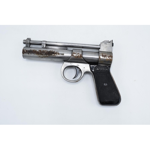 100 - Webley vintage Senior Air Pistol. the metalwork has corroded and rusted but there are no holes. Work... 