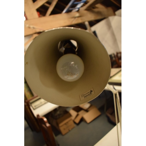 101 - Mid 20th century white anglepoise lamp in untouched condition. There is some tape in some places. No... 