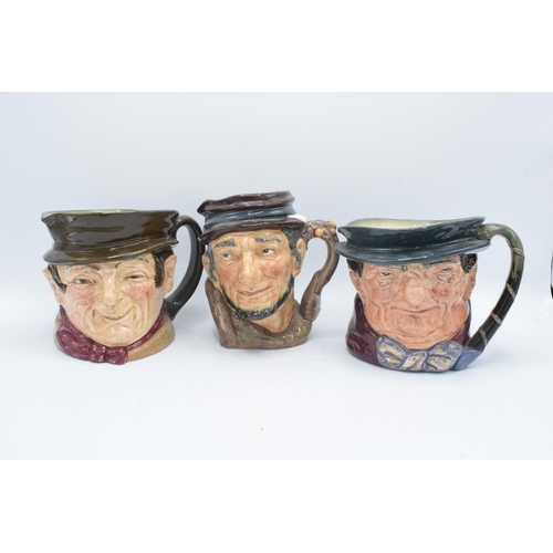 110 - A collection of large Royal Doulton character jugs to include Tony Weller, Sam Weller and Johnny App... 